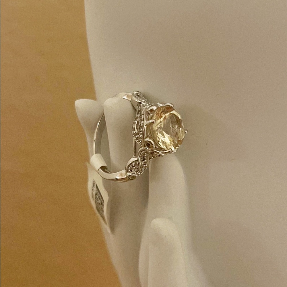 Yellow Labradorite Sterling Silver Ring
